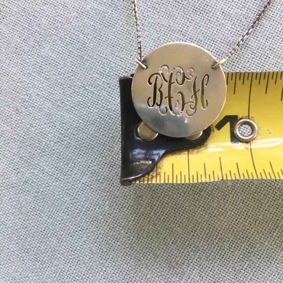 Jane Basch Designs Monogram Necklace Crystal Chain - Picture 10 of 11